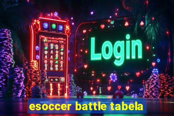 esoccer battle tabela